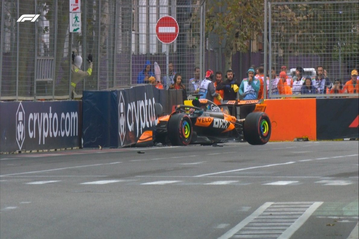  - Videó: Piastri-baleset a Q3-ban, nagy sebességgel csapódott a falba a vb-éllovas!