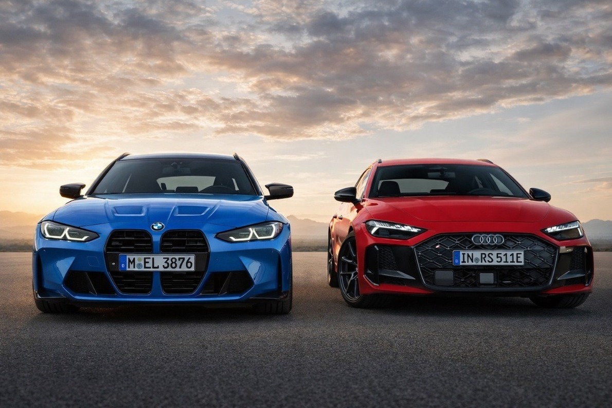 Hibrid Audi RS 5 Avant vagy sorhatos BMW M3 Touring – melyik a jobb sportkombi 2026-ban?
