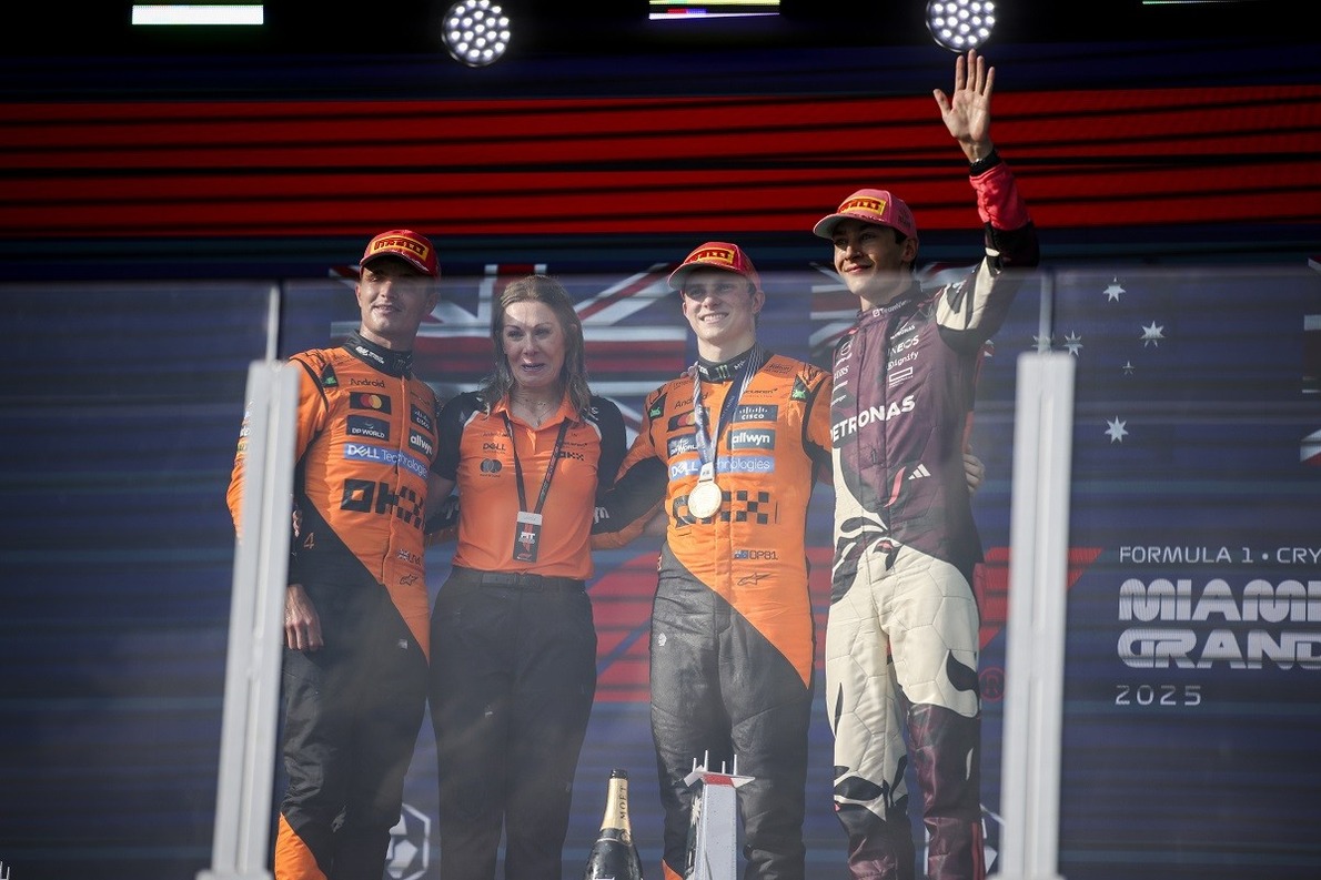 Történelmi McLaren-siker Miamiban: a tizenegyedik nő a dobogón