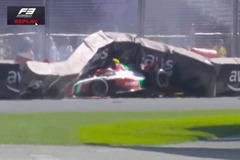 Videón az elképesztő F3-as baleset, ami miatt az F1-es szabadedzés is csúszott