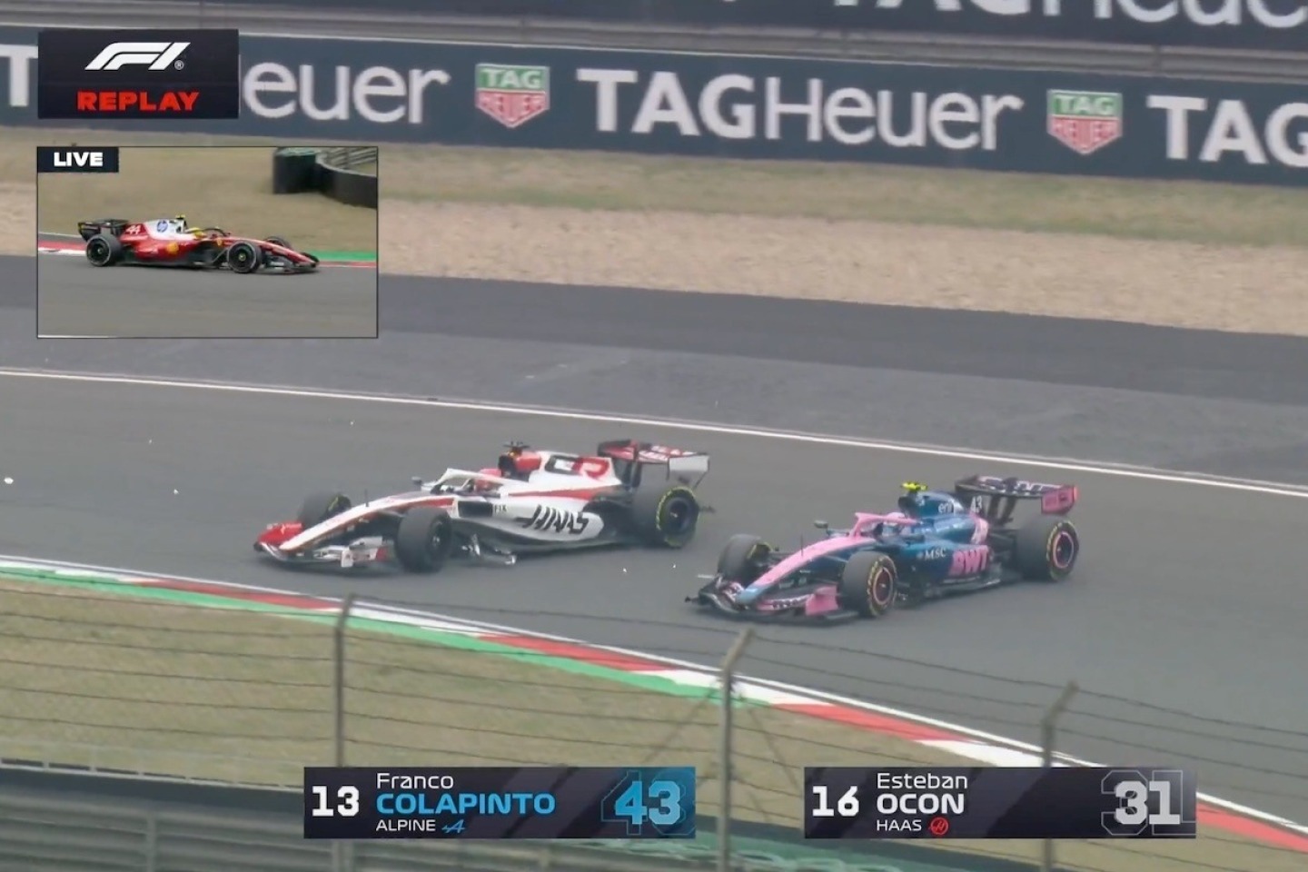  és  - Ocon elismerte felelősségét a Colapintóval történt ütközés után (videó)