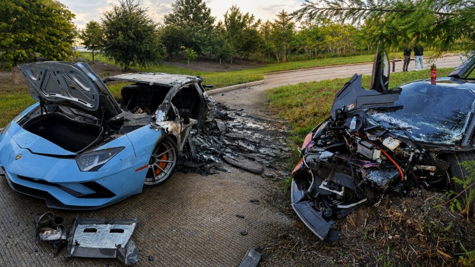 Két méregdrága Lamborghini is megsemmisült egy texasi balesetben (fotók)