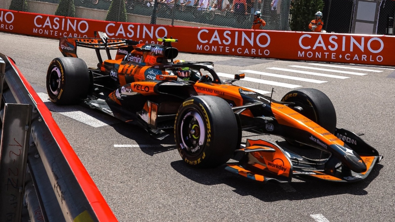  és  - Motorhiba miatt idő előtt véget ért Lando Norris monacói edzése