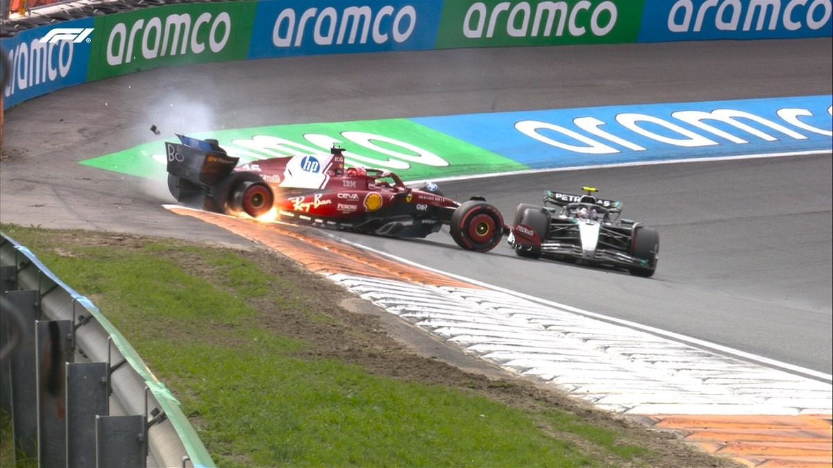 és - Videón Charles Leclerc és Andrea Kimi Antonelli nagy ütközése a Holland Nagydíjról!