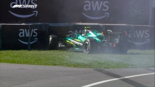 Aston Martin - Fernando Alonso ritka hibája miatt lengett a piros zászló a montreali sprintidőmérőn (videó)
