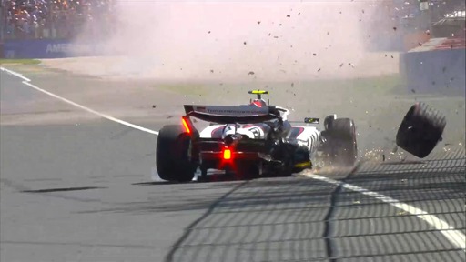 Haas - Videó: Az újonc F1-es pilóta nagy balesetet szenvedett a melbourne-i FP1-en!