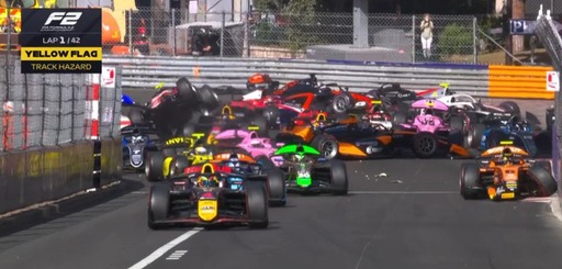 Videó: Tömegbalesettel indult az F2-es monacói futam!